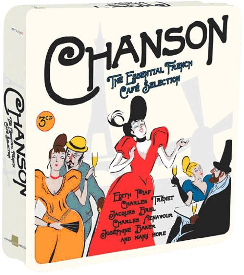 Various : Chanson - The Essential French Café Selection (3xCD, Comp + Box, Met)