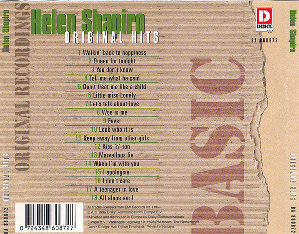 Helen Shapiro : Original Hits (CD, Comp)