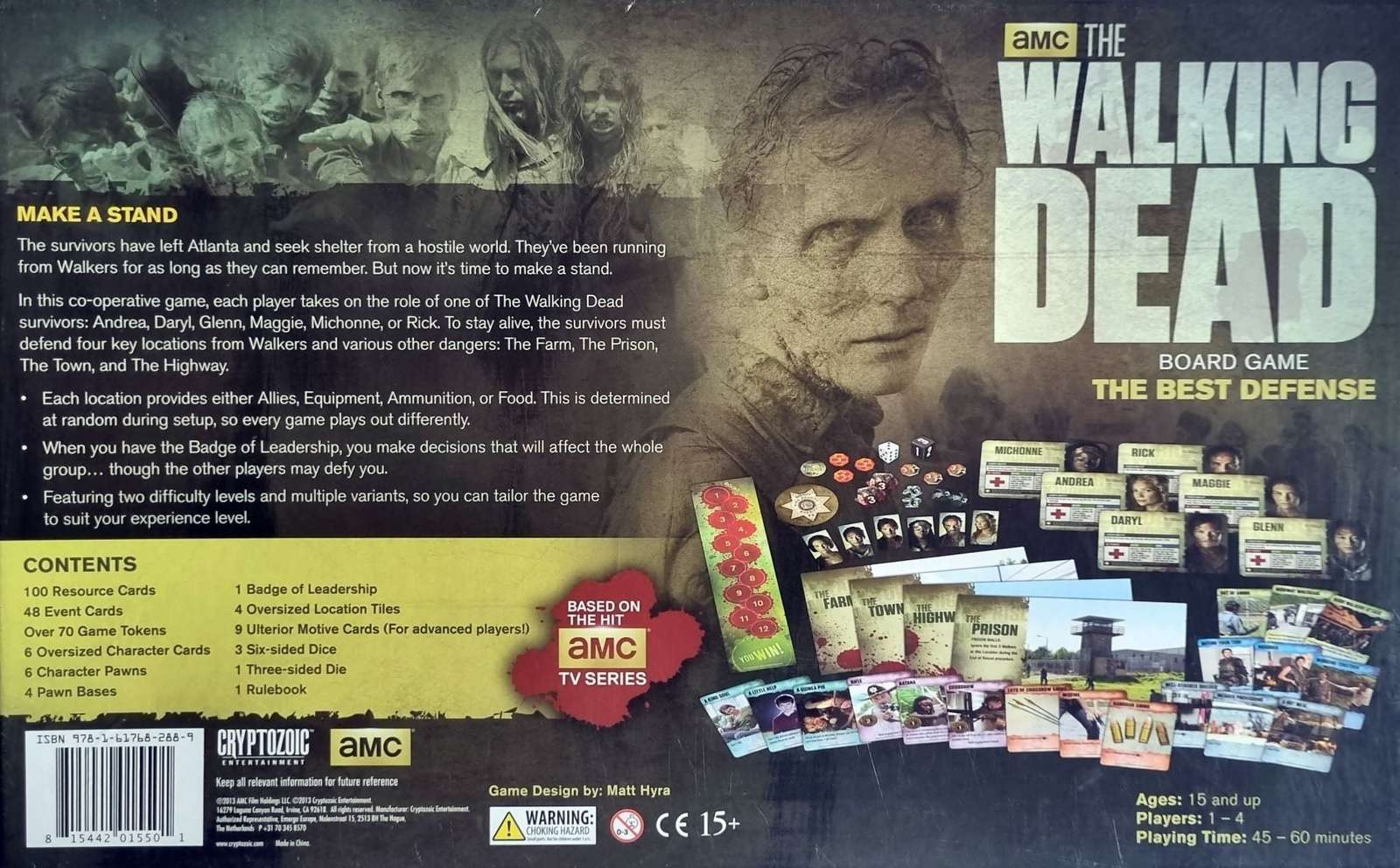 The Walking Dead: The Best Defense Board Game Cryptozioc Entertainment