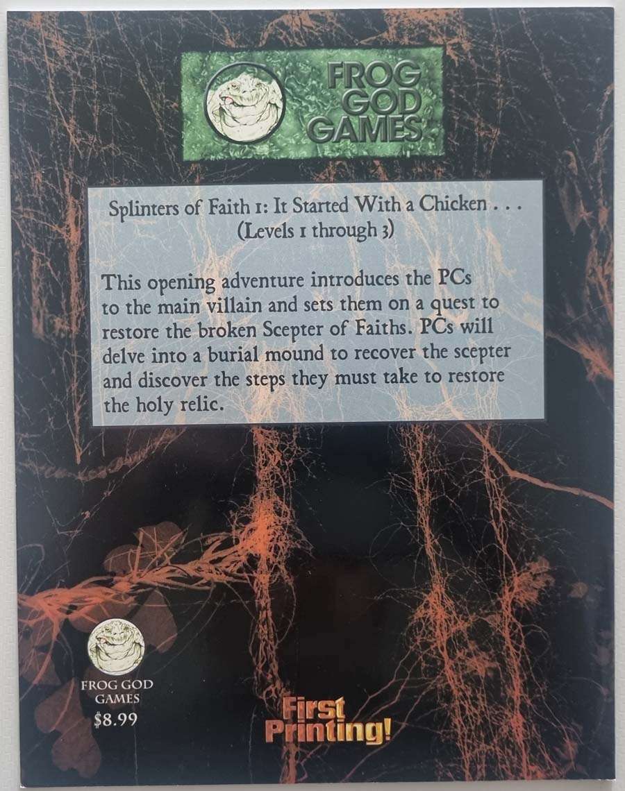 It Started with a Chicken: Splinters of Faith Pathfinder Module SF 1