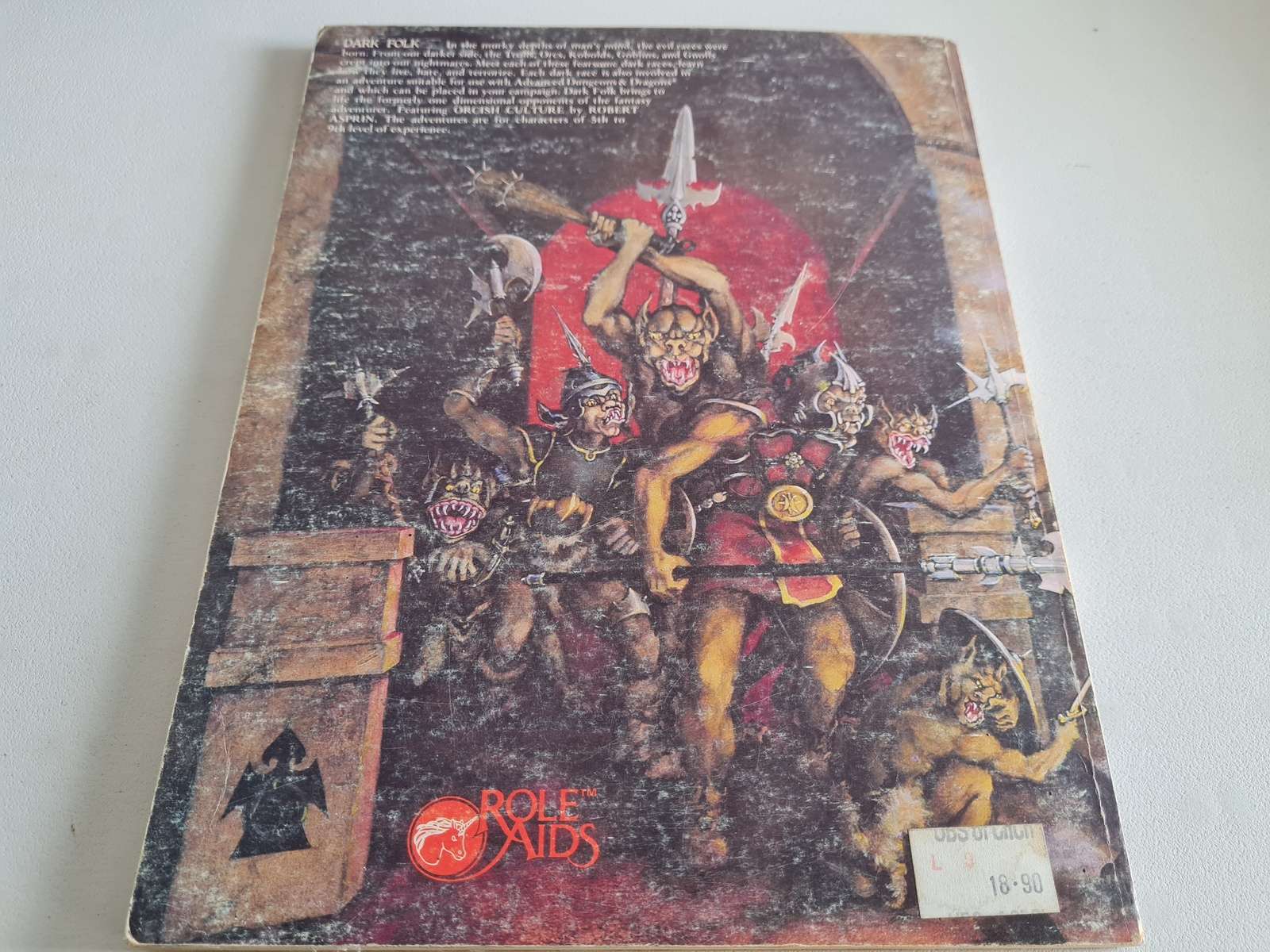 Dark Folk: Trolls, Orcs, Goblins, Kobolds, Gnolls Role Aids