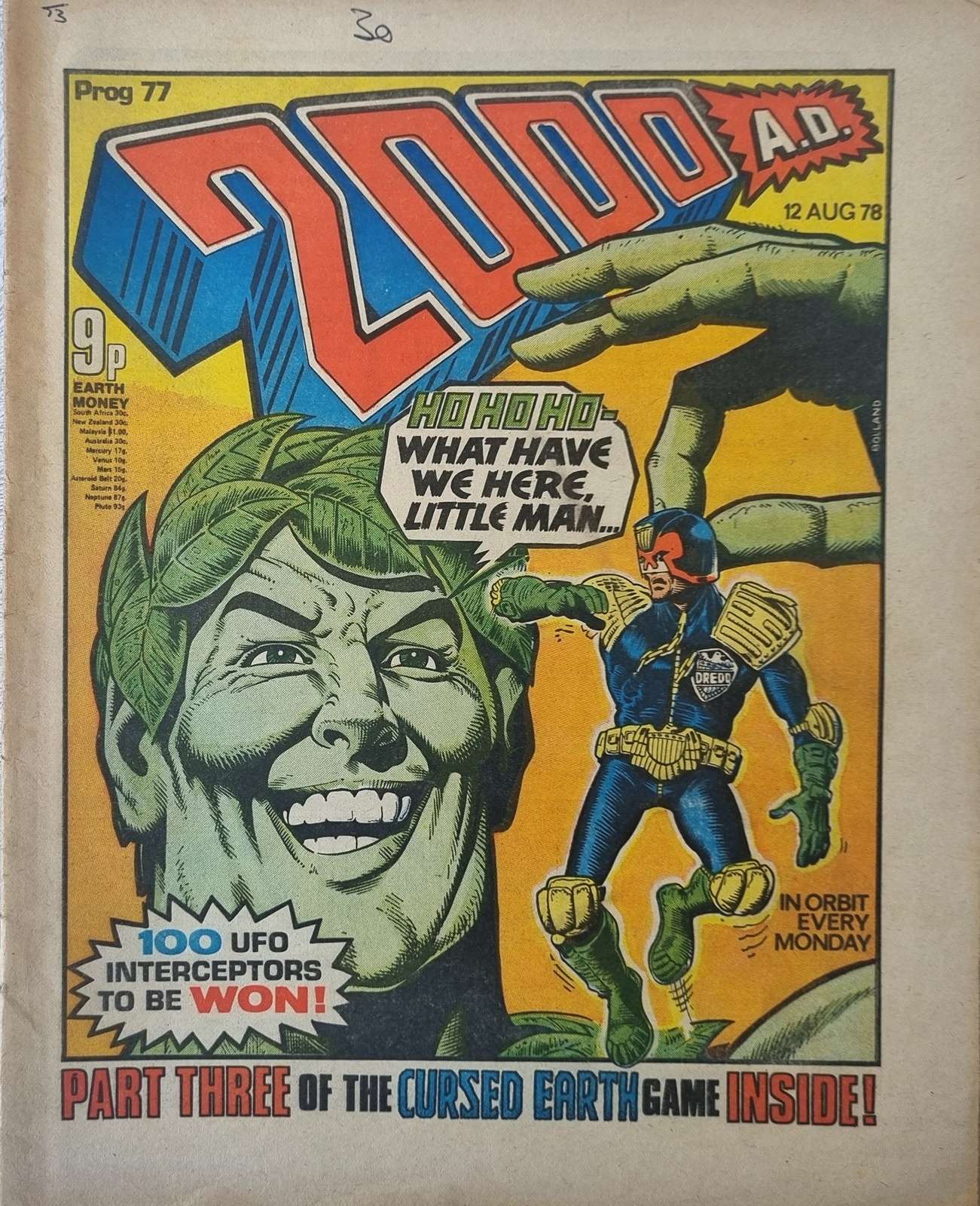 2000 AD Prog #77 Rare Banned Issue