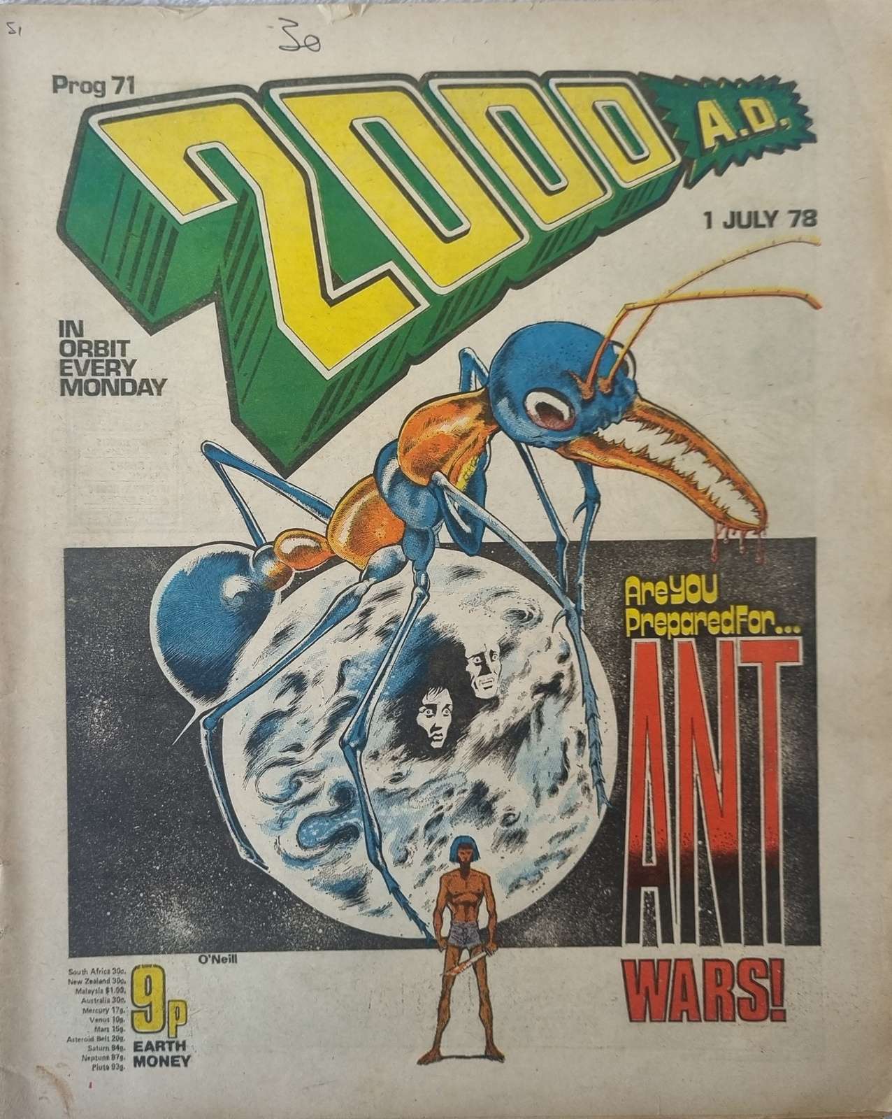 2000 AD Prog #71 Rare Banned Issue