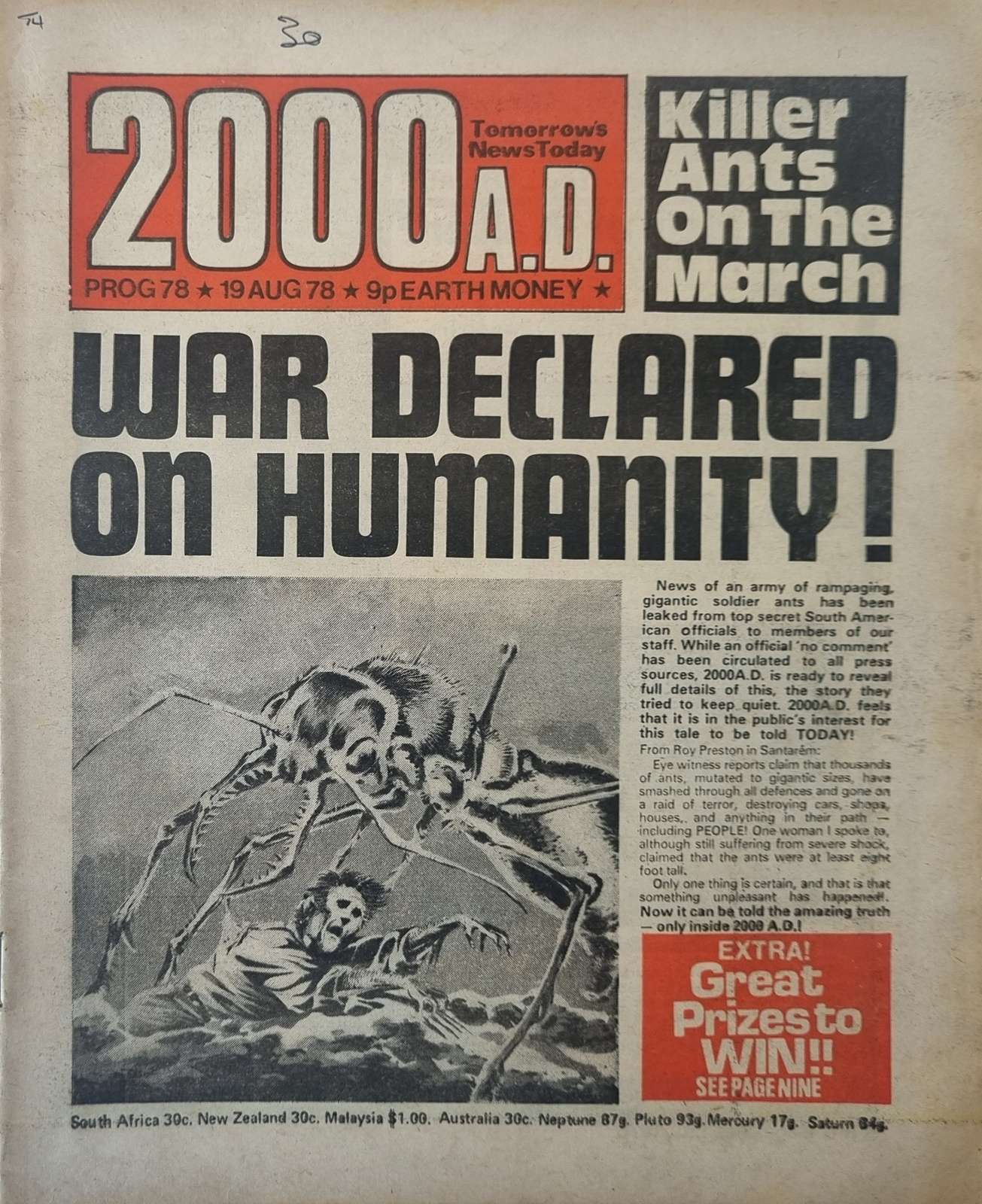 2000 AD Prog #78 Rare Banned Issue