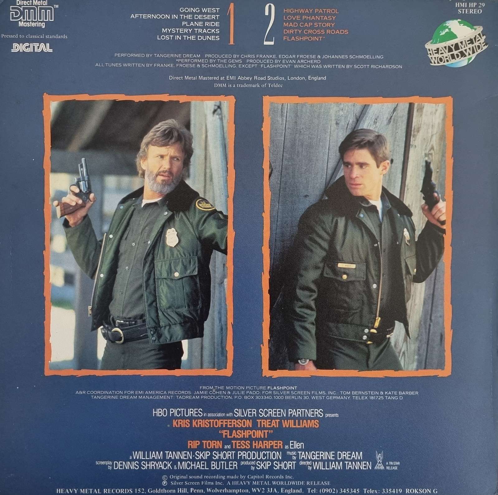 Tangerine Dream - Flashpoint Soundtrack LP