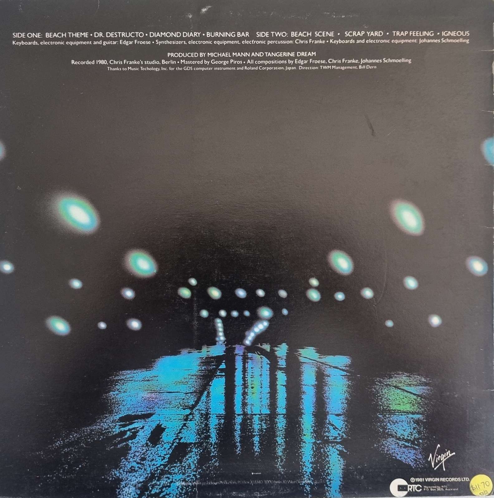 Tangerine Dream - Thief Soundtrack LP