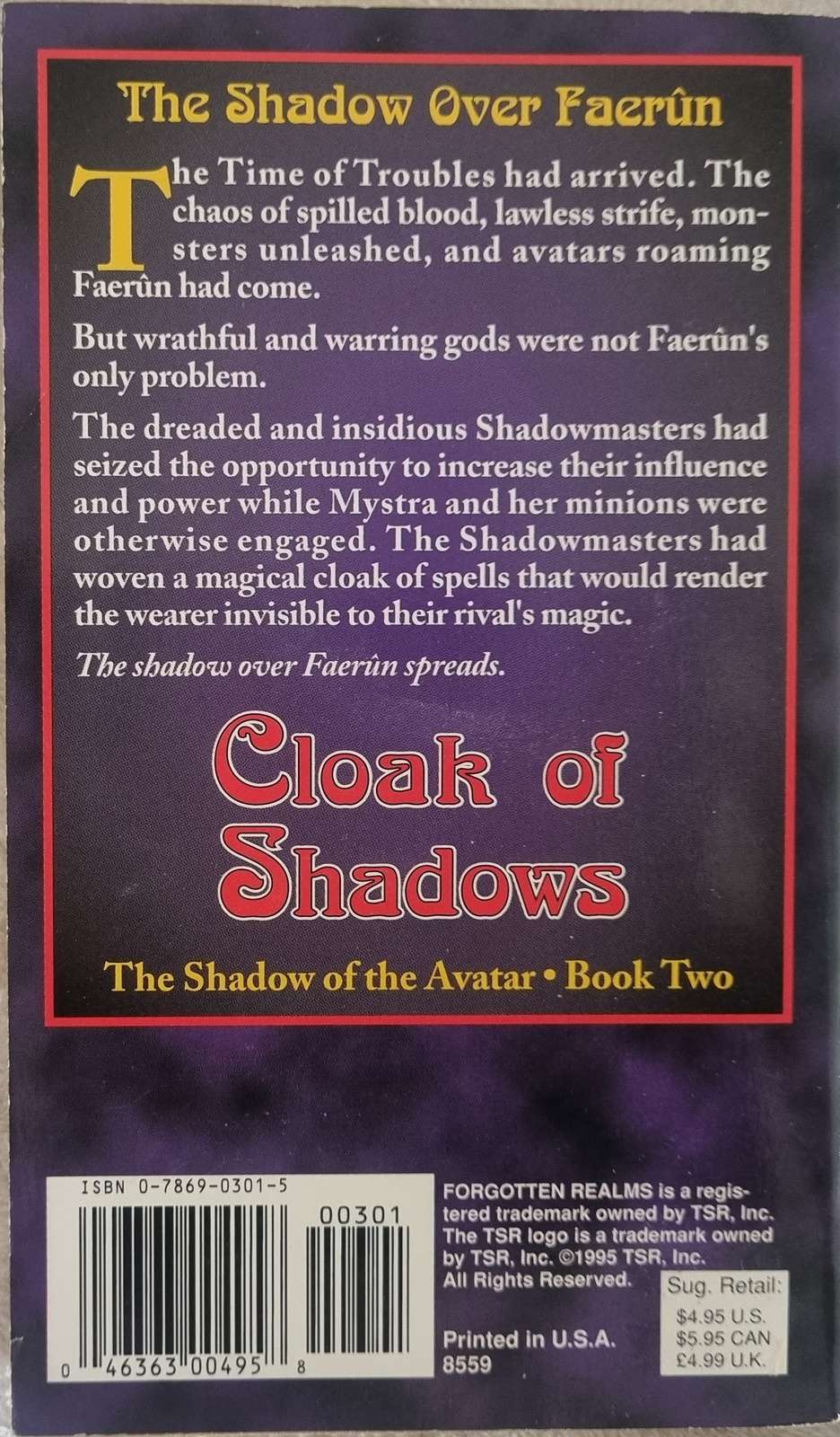 Forgotten Realms: Cloak of Shadows - Ed Greenwood