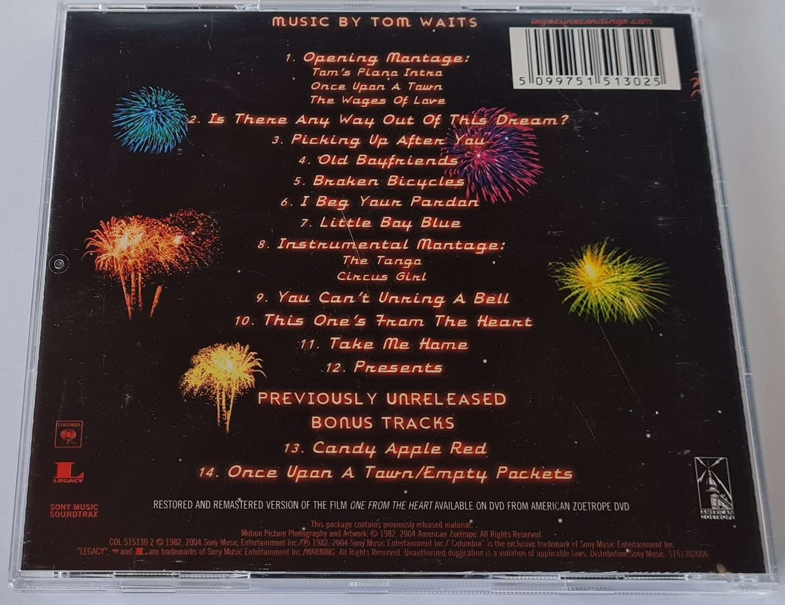 Tom Waits - One from the Heart CD