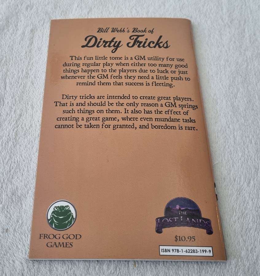 Bill Webb's Book of Dirty Tricks GM Utility