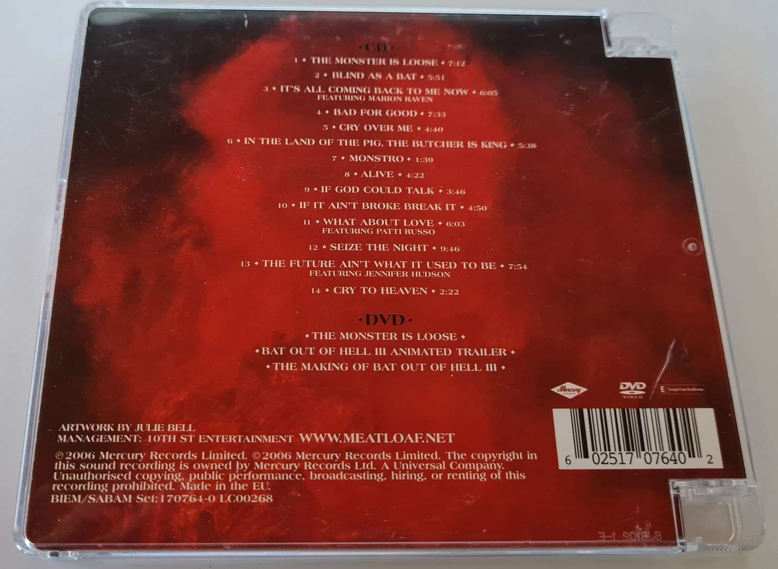 Meat Loaf - Bat Out of Hell III The Monster is Loose CD