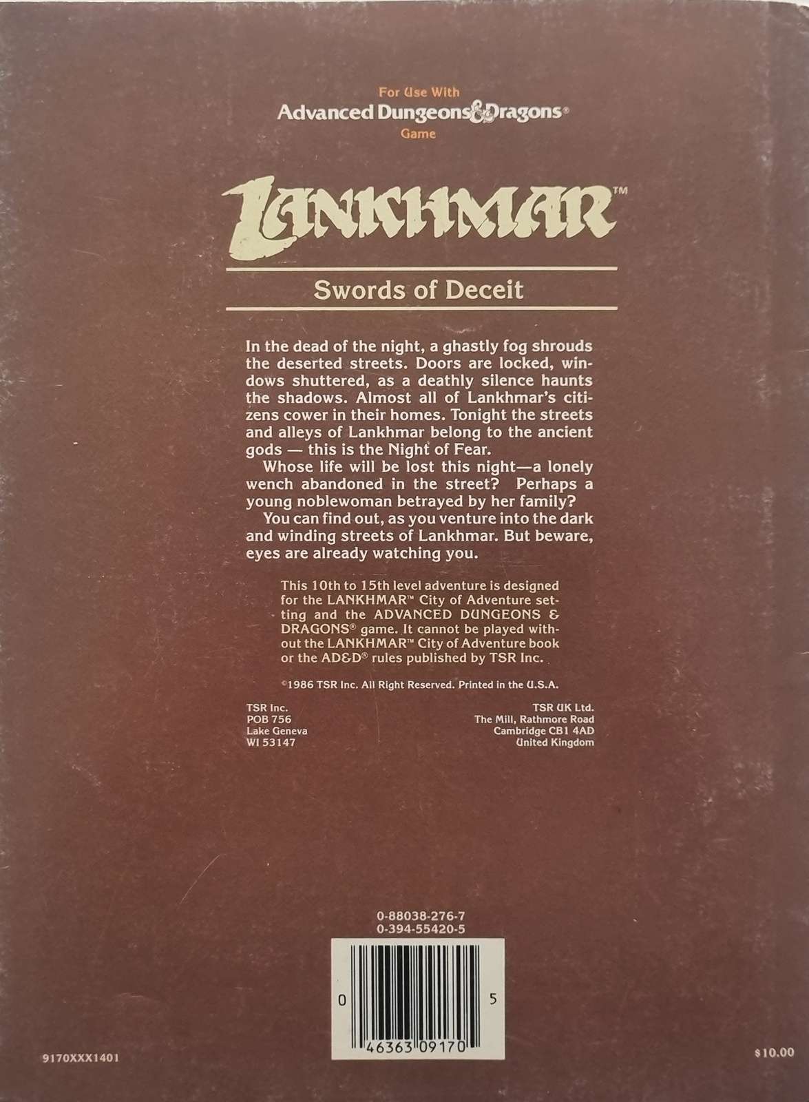 Advanced Dungeons & Dragons Module - Swords of Deceit