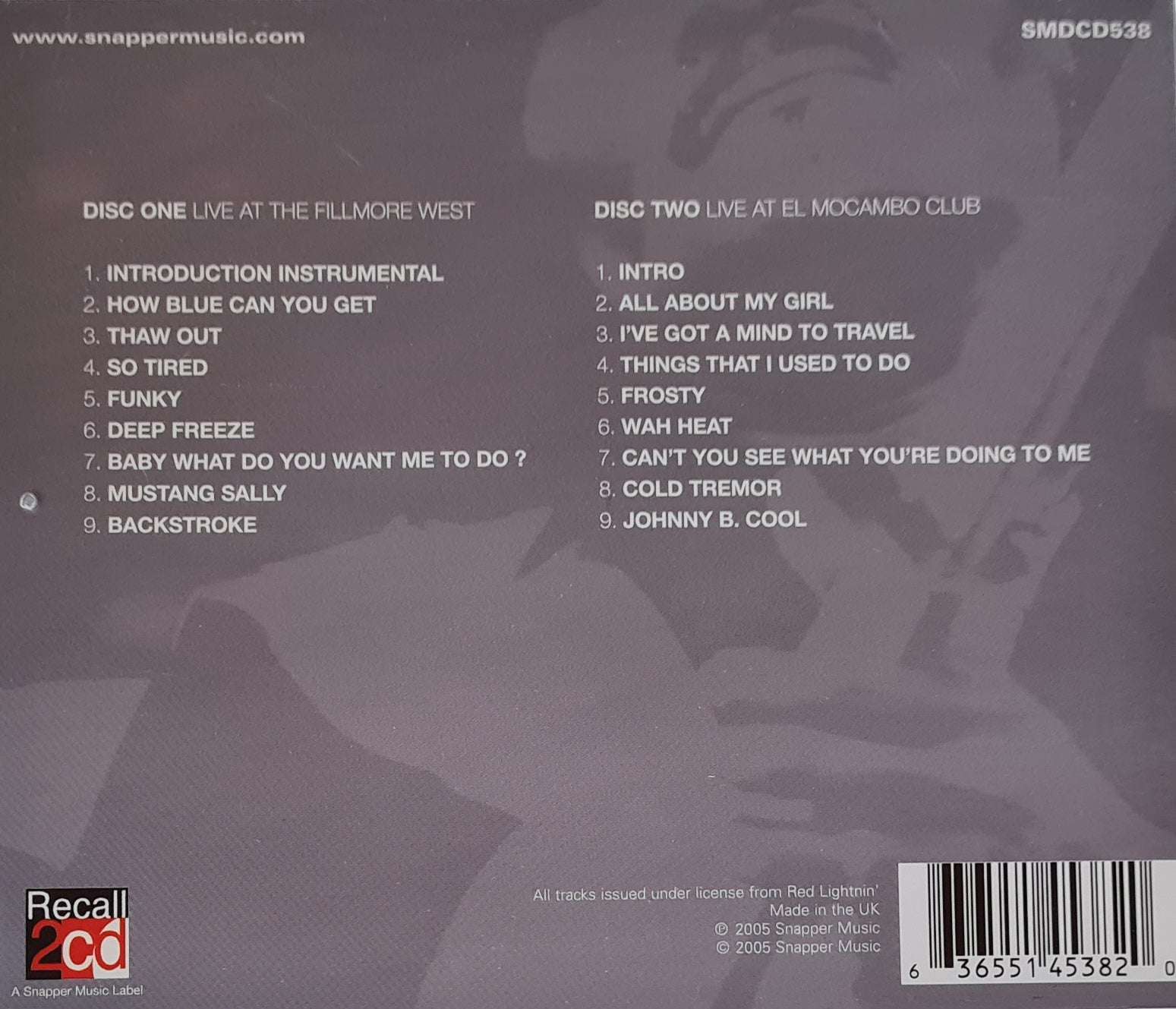 Albert Collins - Deep Freeze CD