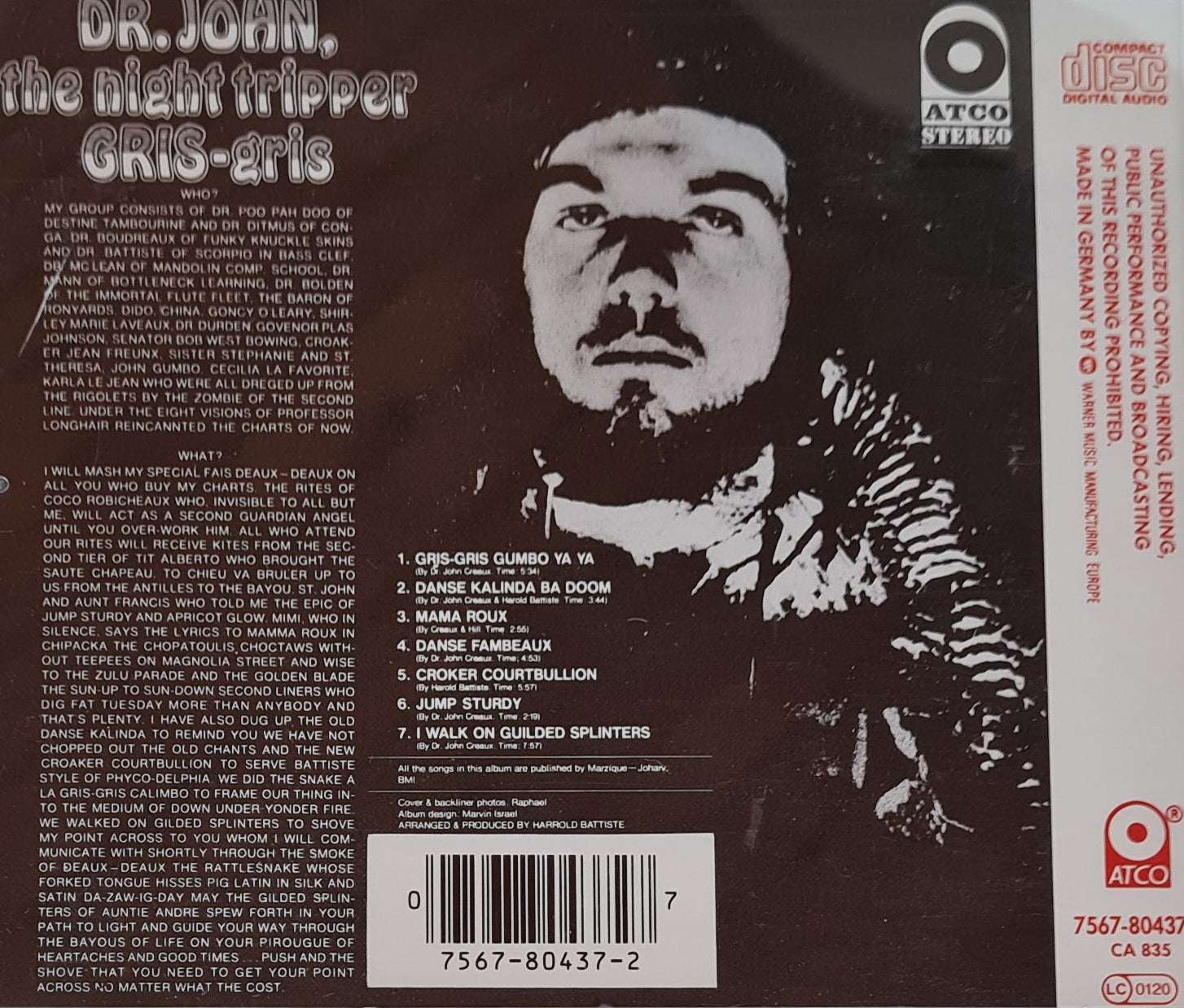 Dr. John the Night Tripper - GRIS-Gris CD