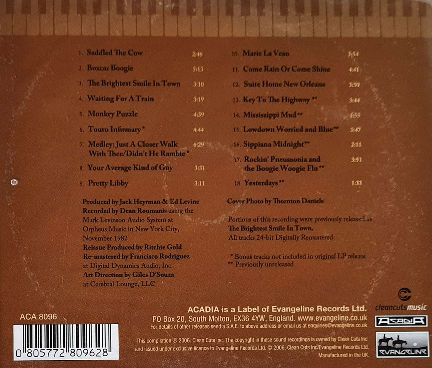 Dr. John Plays Mac Rebennack - The Legendary Sessions Volume Two CD