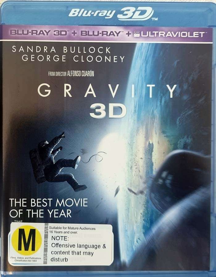 Gravity 3D + 2D Blu Ray