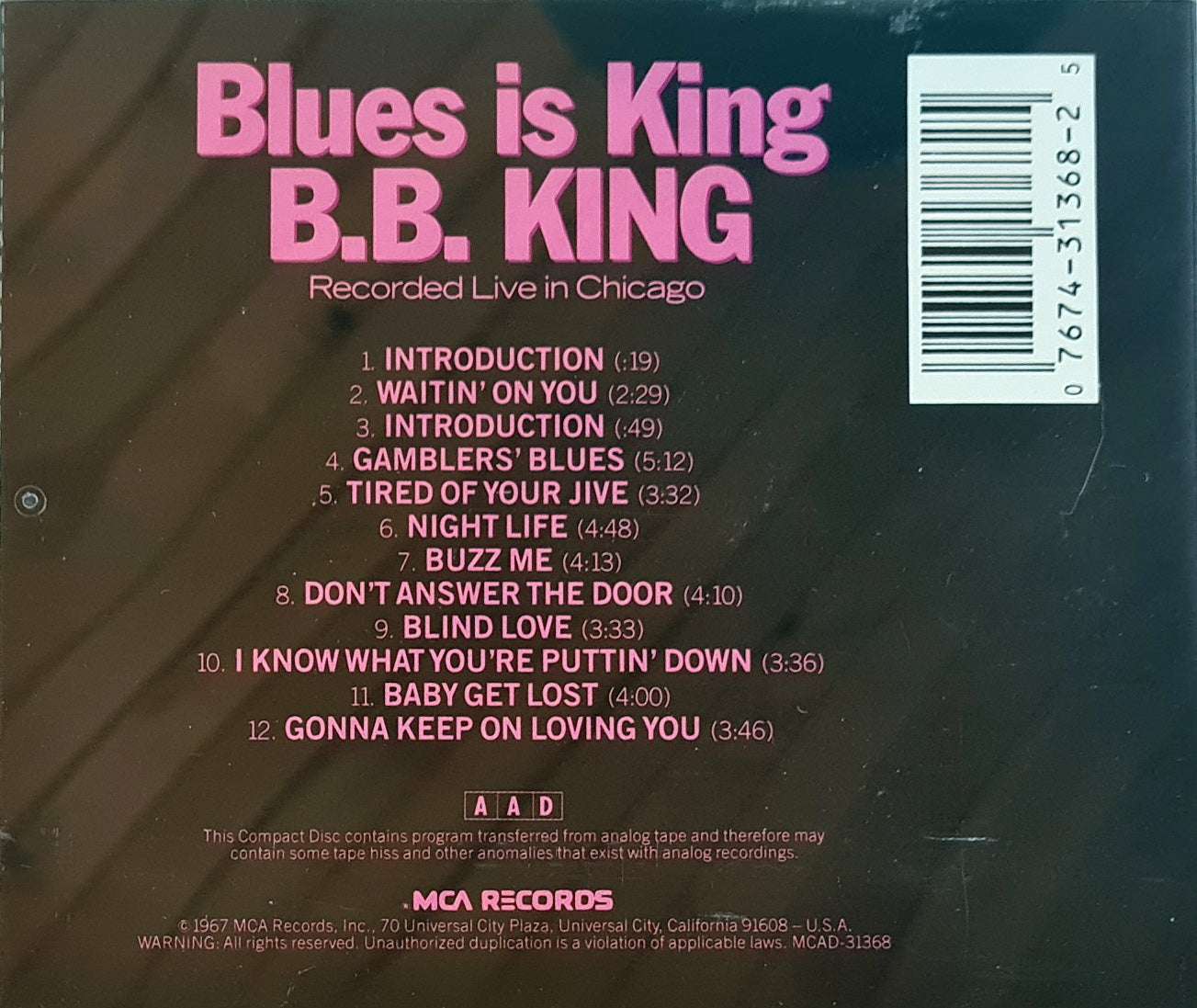 B.B. King - Blues is King CD