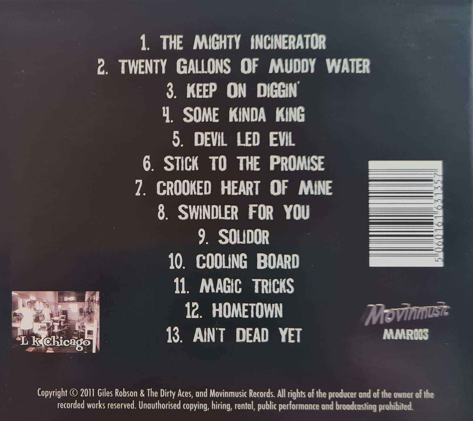 Giles Robson & The Dirty Aces - Crooked Heart of Mine CD