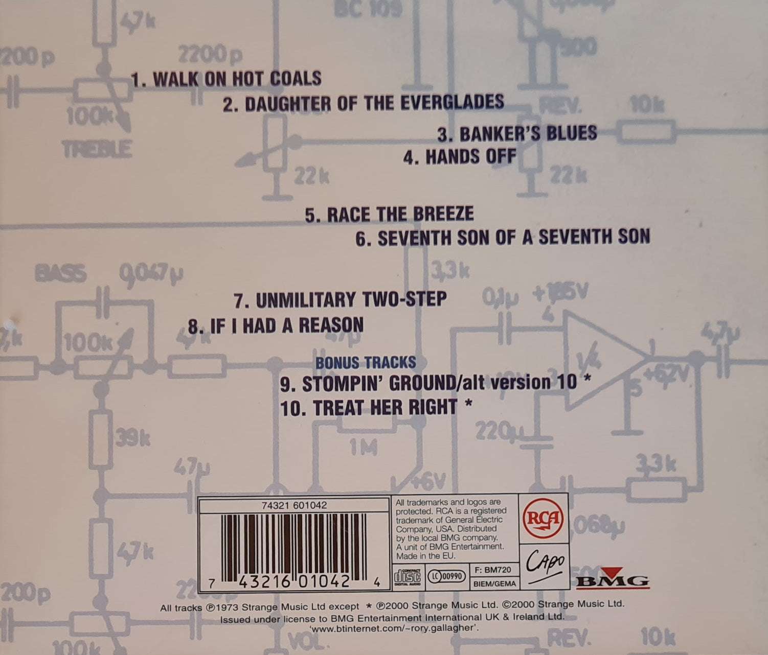 Rory Gallagher - Blueprint CD