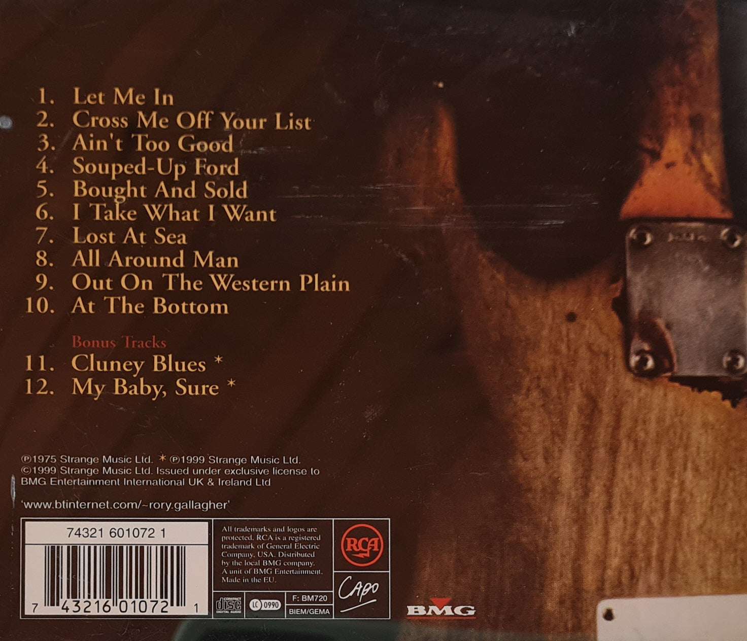 Rory Gallagher - Against the Grain CD