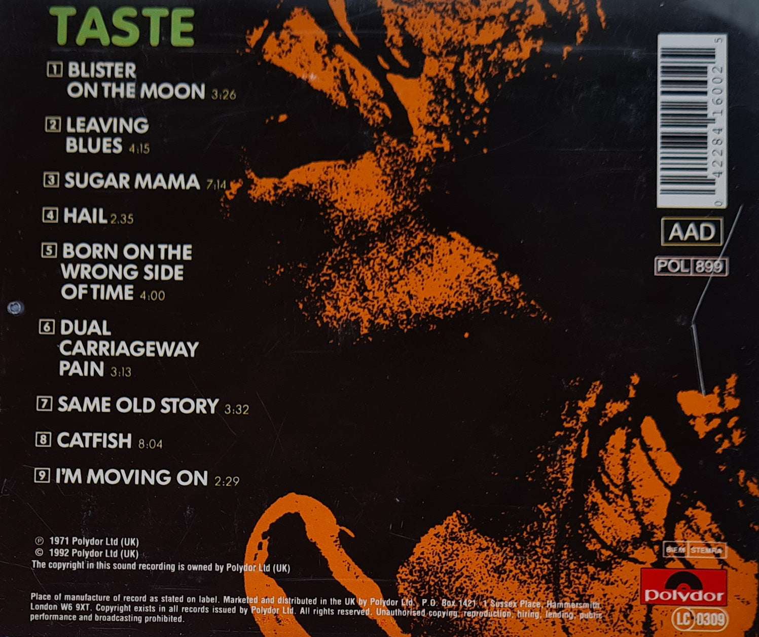 Taste - Rory Gallagher Trio CD