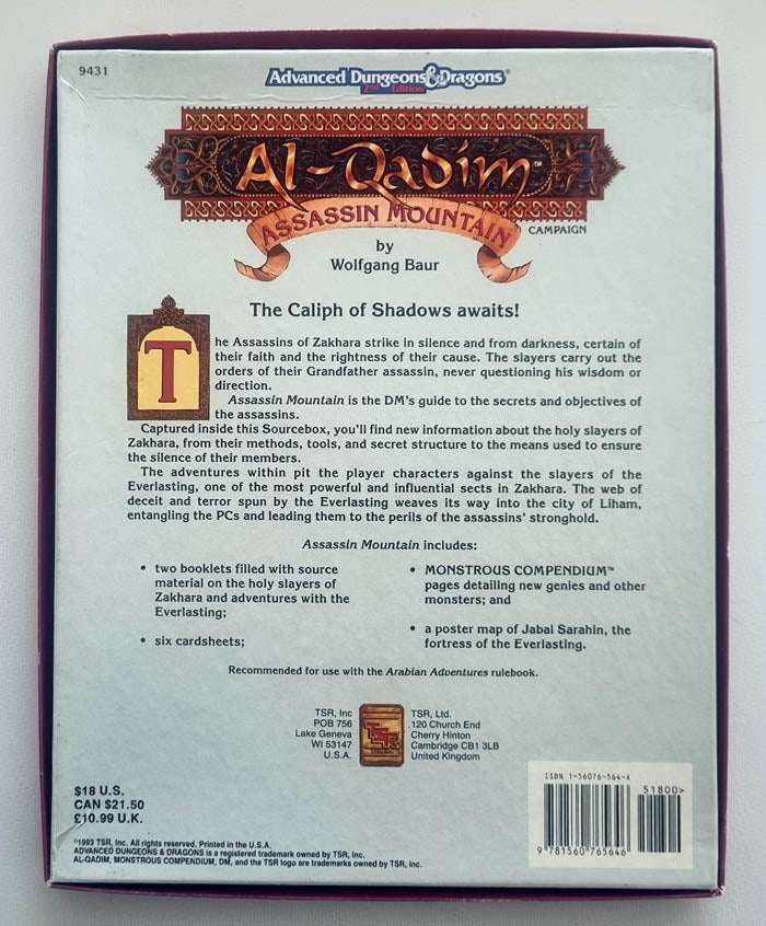 Advanced Dungeons and Dragons: Al-Qadim: Assassin Mountain
