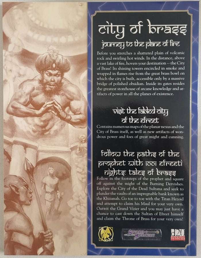 Sword & Sorcery - City of Brass Box Set Dungeons & Dragons 3.5
