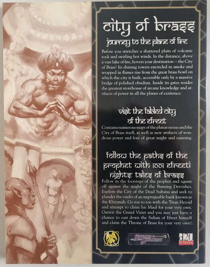 Sword & Sorcery - City of Brass Box Set Dungeons & Dragons 3.5