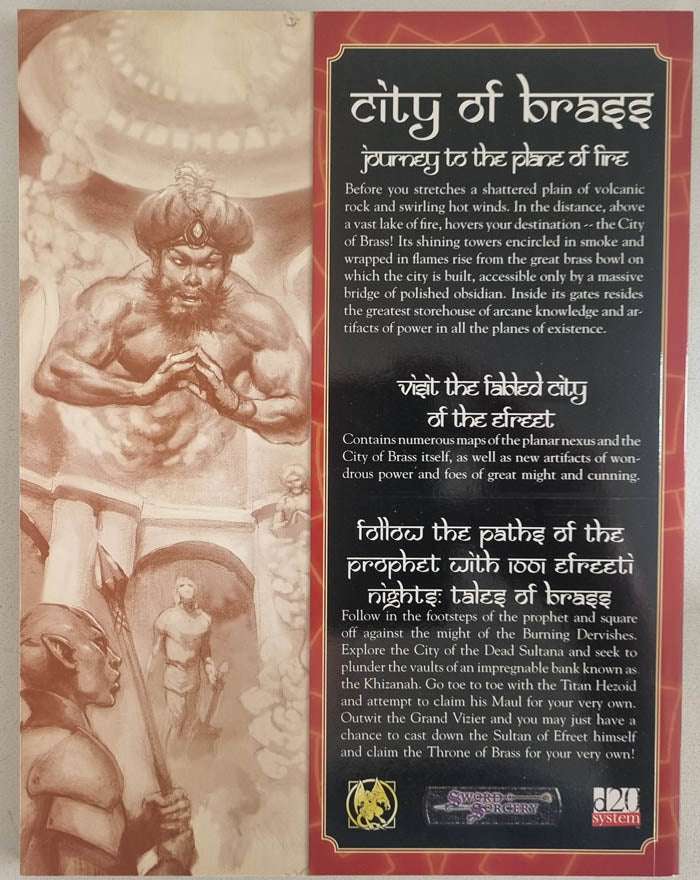 Sword & Sorcery - City of Brass Box Set Dungeons & Dragons 3.5