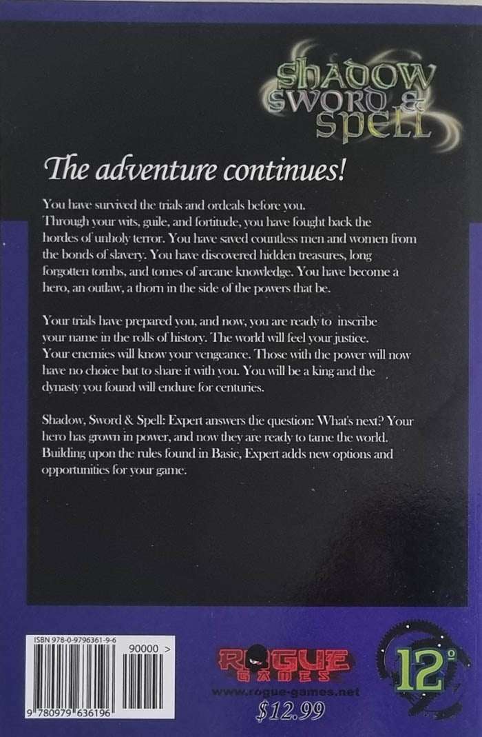 Shadow Sword & Spell - Expert Core Rule Book Role Playing Game