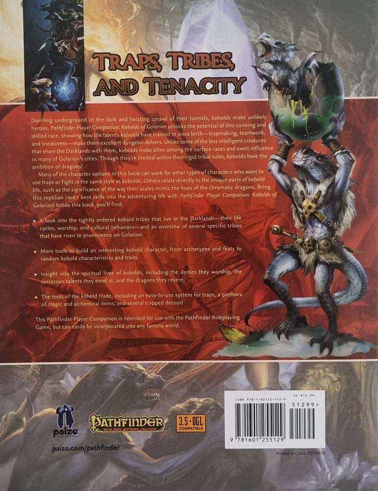 Pathfinder Player Companion - Kobolds of Golarion