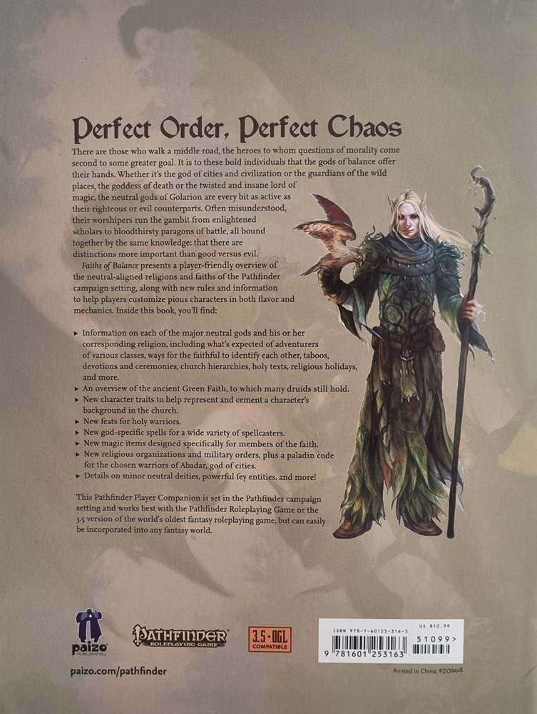 Pathfinder Player Companion - Faiths of Balance