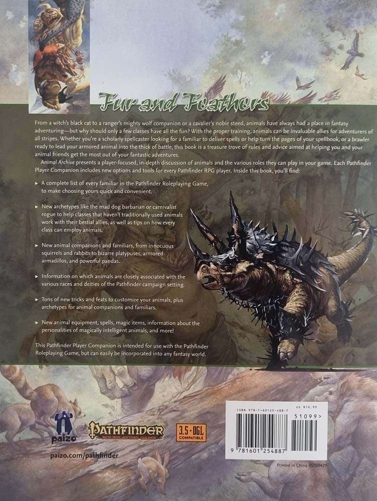 Pathfinder Player Companion - Animal Archive
