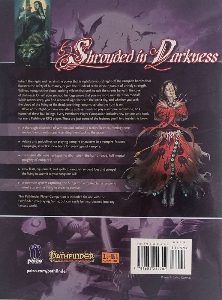 Pathfinder Player Companion - Blood of the Night