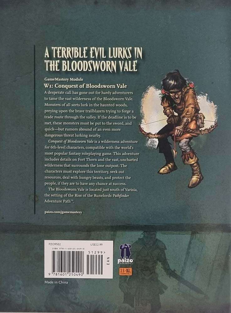Gamemastery Module - Conquest of Bloodsworn Vale W1 Pathfinder