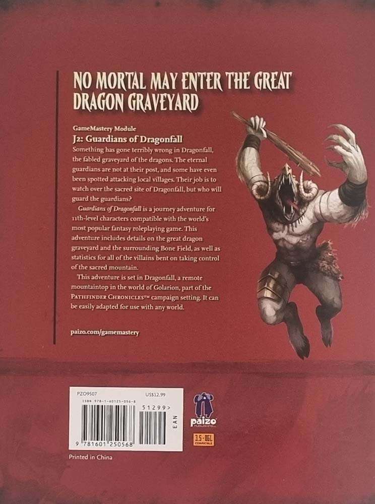 Gamemastery Module - Guardians of Dragonfall J2 Pathfinder