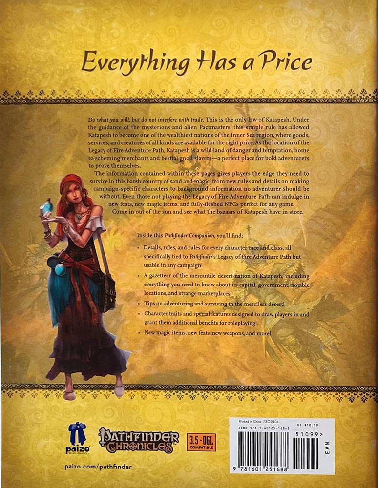 Pathfinder Companion: Legacy of Fire Player's Guide