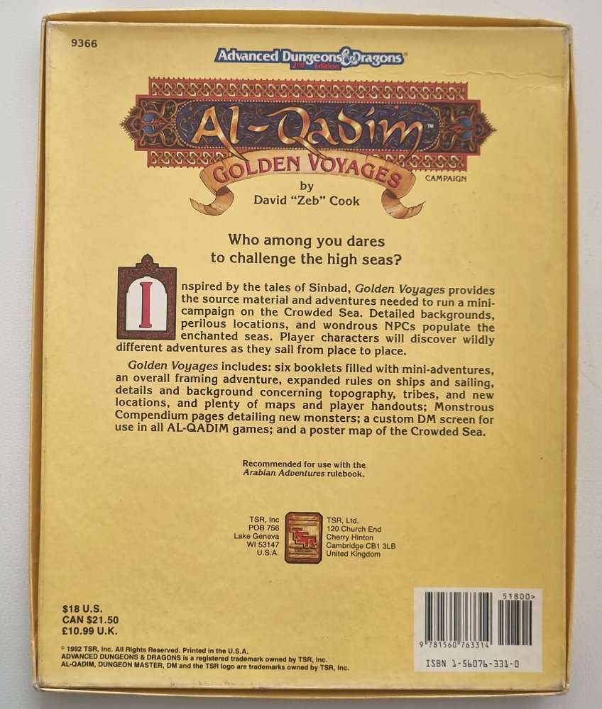 Advanced Dungeons and Dragons: Al-Qadim: Golden Voyages