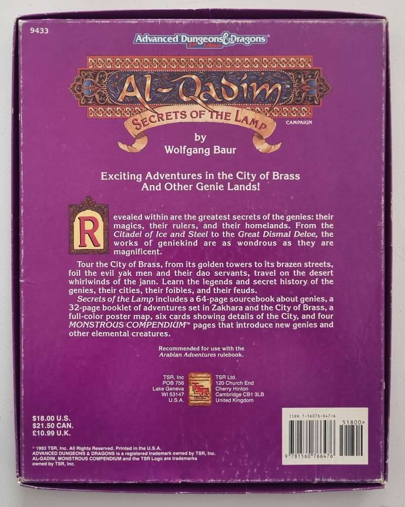 Advanced Dungeons and Dragons: Al-Qadim: Secrets of the Lamp