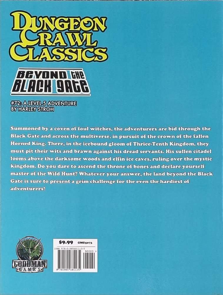Dungeon Crawl Classics: Beyond the Black Gate #72