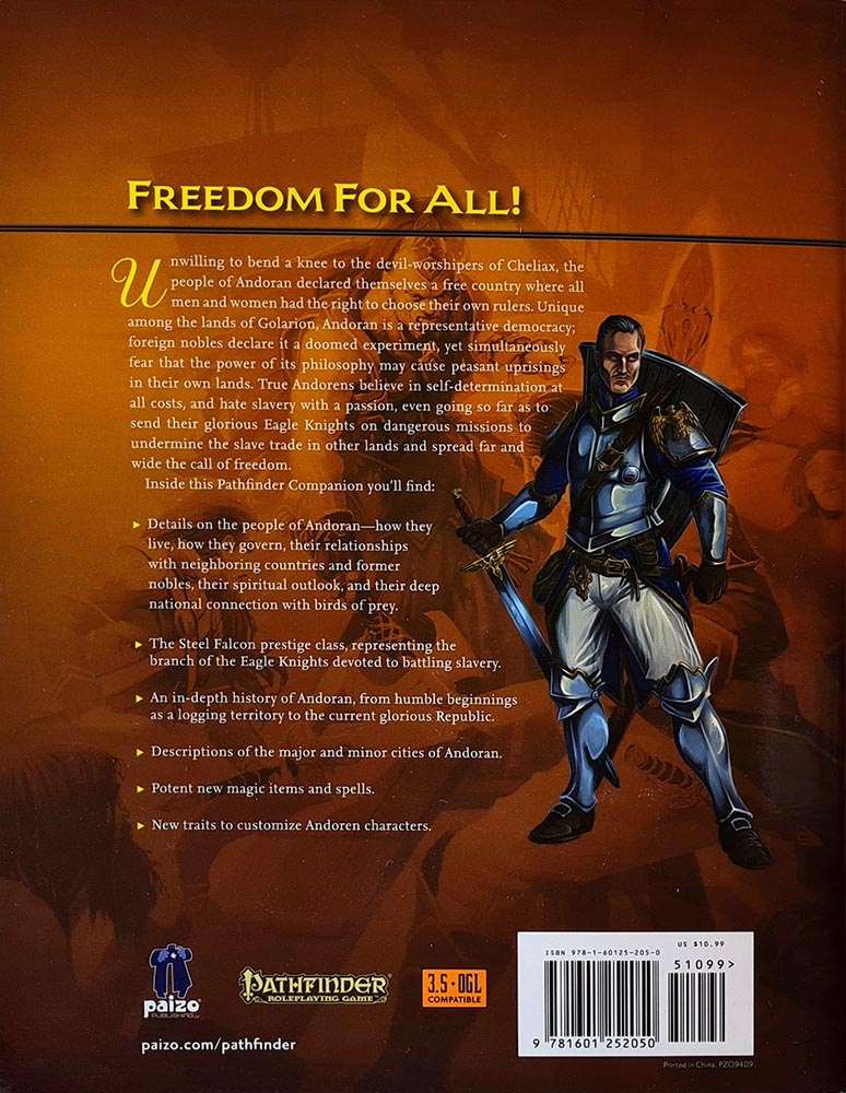 Pathfinder Companion - Andoran: Spirits of Liberty