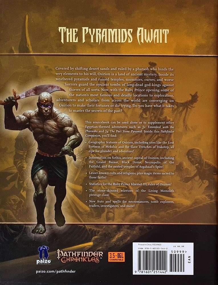 Pathfinder Companion - Osirion, Land of Pharaohs