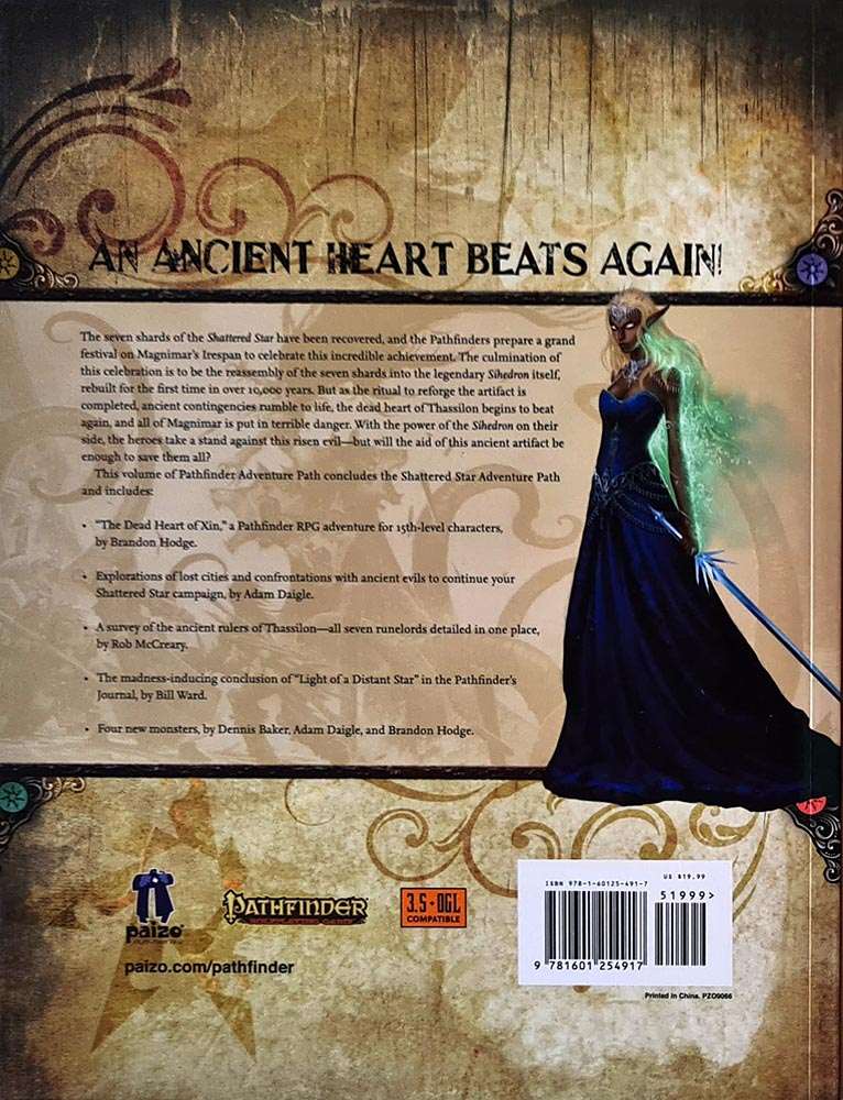 Pathfinder Module - Shattered Star: The Dead Heart of Xin 6 of 6