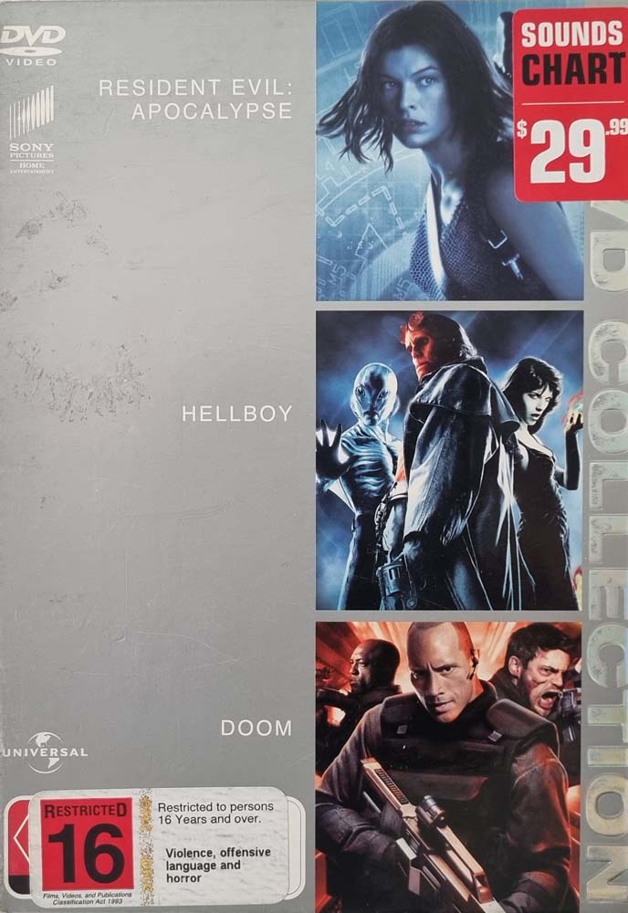 Resident Evil: Apocalypse / Hellboy / Doom - 2004 (DVD)