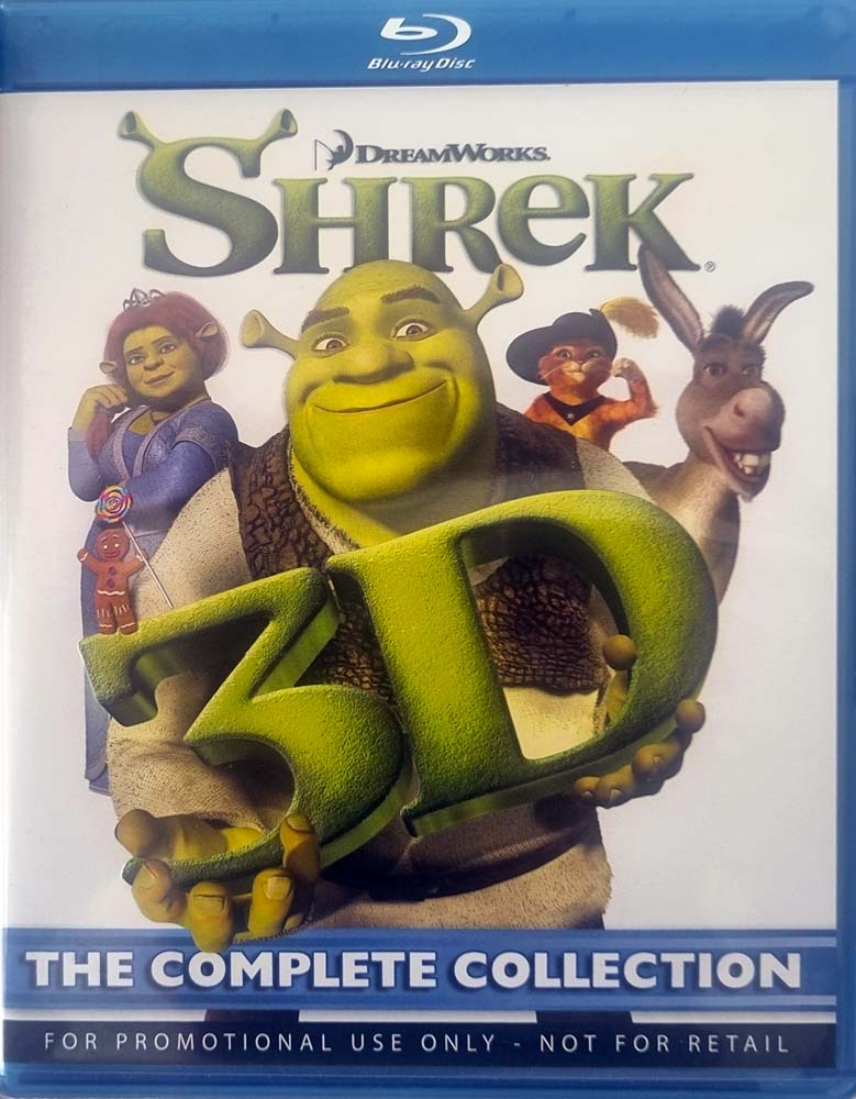 Shrek The Complete Collection: 1, 2, 3, 4 in 3D - 2001 (Blu Ray)