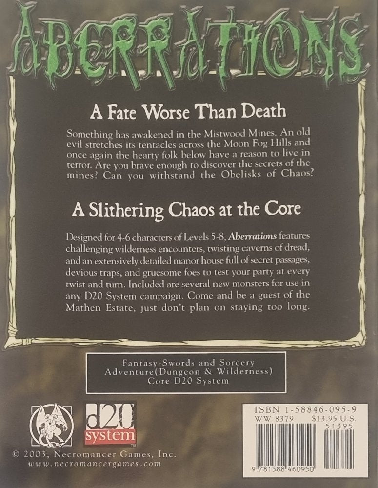 Sword & Sorcery: Aberrations (D20 System) G8