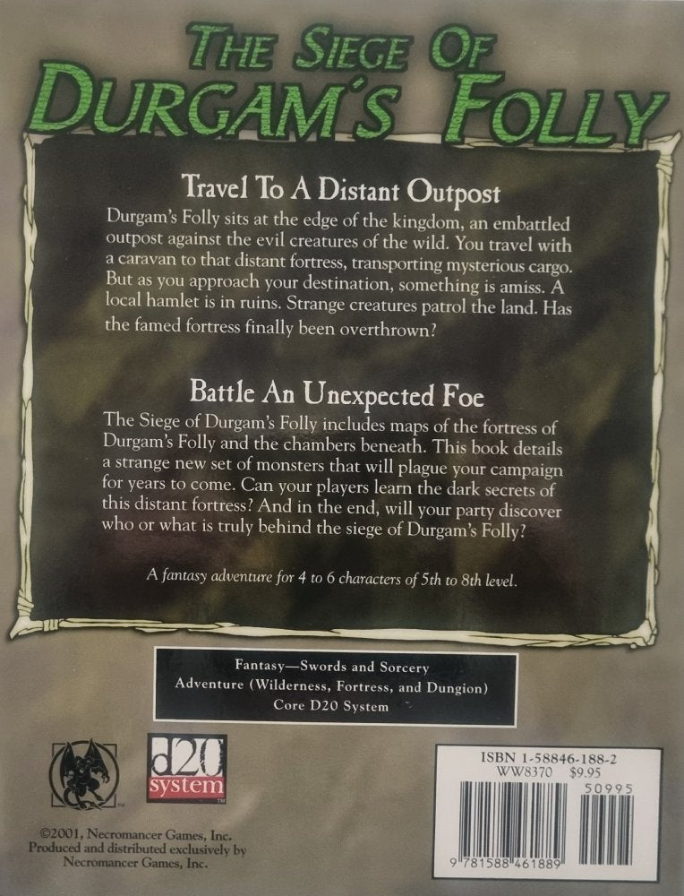 Sword & Sorcery: The Siege of Durgam's Foley D20 Module