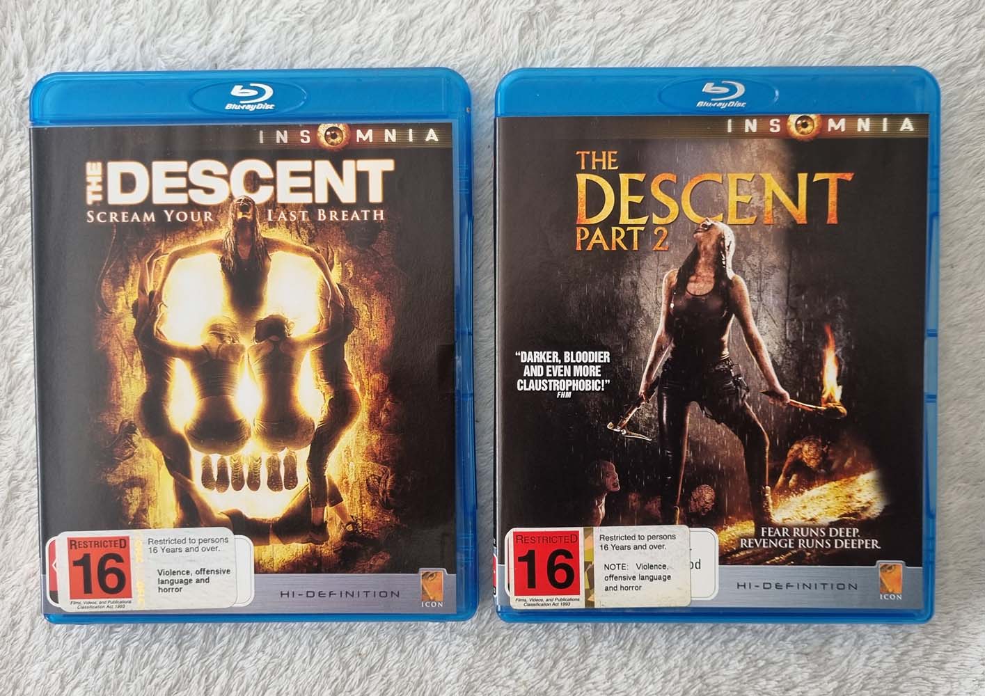 The Descent / The Descent Part 2 - 2005 / 2009 (Blu Ray)
