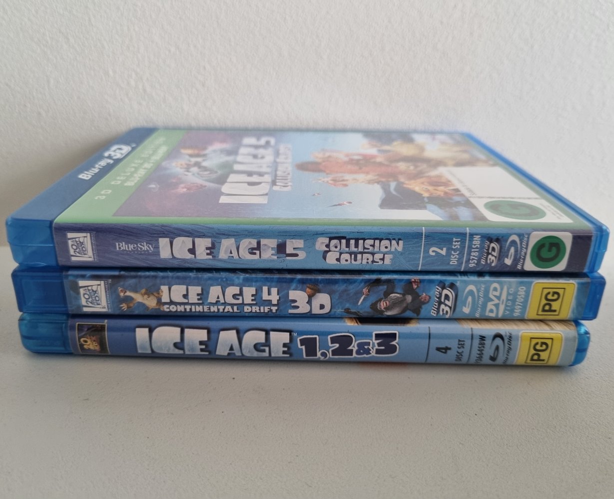 Ice Age 1, 2, 3, 4, 5 - 2002 (Blu Ray)