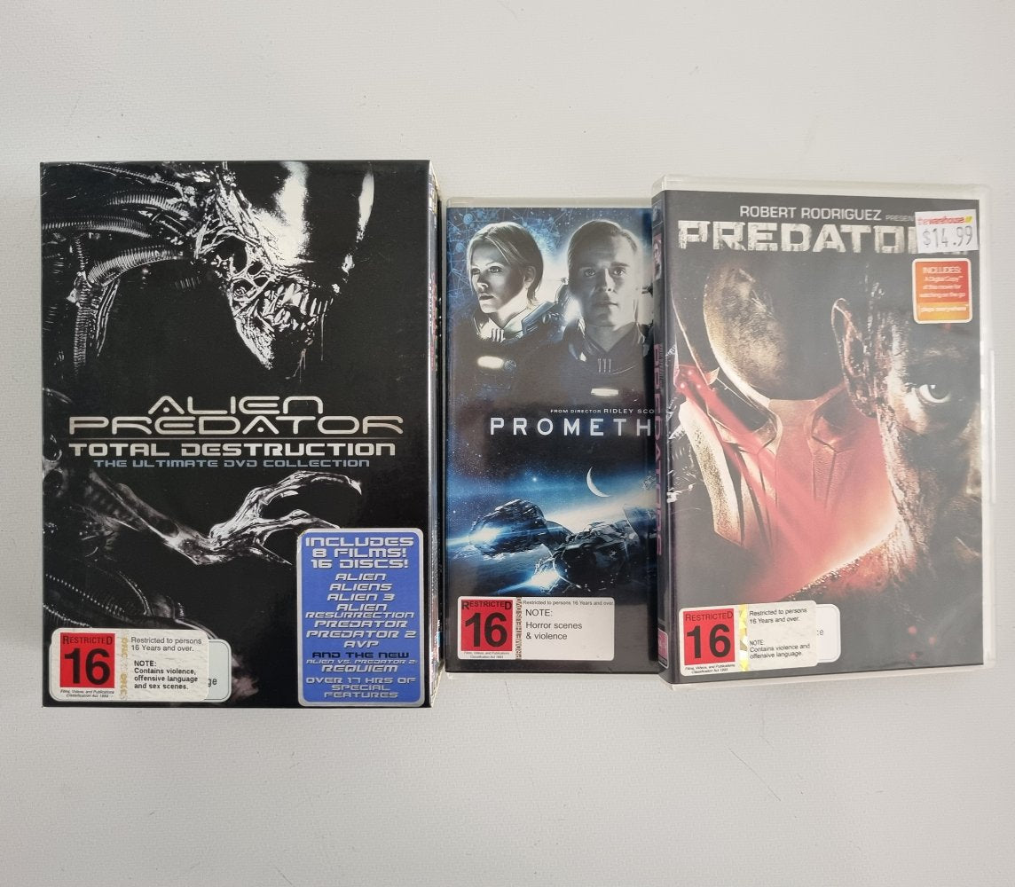Aliens & Predator 10 Movie Collection (18 Disc DVD Set) - 1986 (DVD)