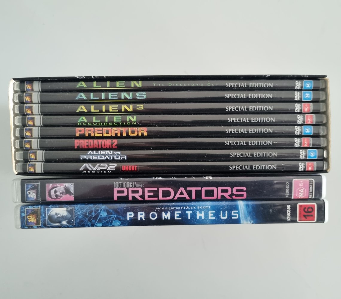 Aliens & Predator 10 Movie Collection (18 Disc DVD Set) - 1986 (DVD)
